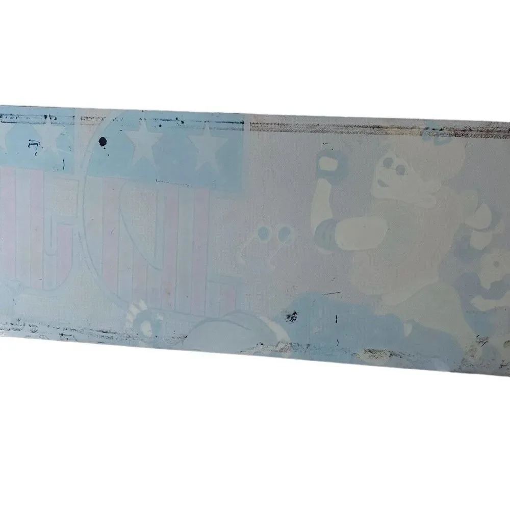 Vintage DJ BOY Arcade Game PlexiGlass Display Sign Front 1990 RARE Cabinet ART